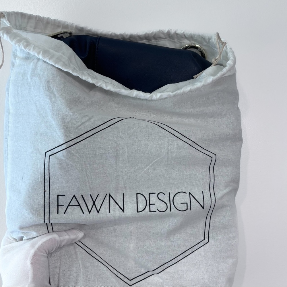 Fawn DesignThe Original Diaper Baby Travel Bag in Navy Faux Leather - Picture 6 of 6